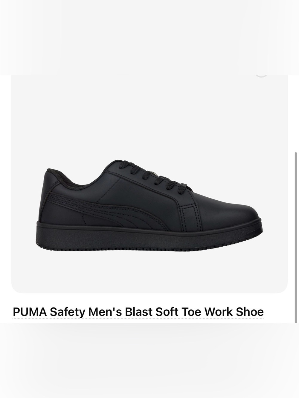 Puma Men's Black Low-Top Safety Sneaker